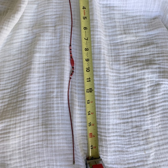 Glass bead necklace! West African. Red and white. - Picture 4 of 4